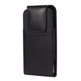 For 6.2-6.5 inch Mobile Phone Crazy Horse Oxford Cloth Waist Bag(Black)