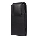 For 7.2 inch Mobile Phone Crazy Horse Oxford Cloth Waist Bag(Black)