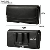 Horizontal Plate Hanging Waist Phone Waist Pack Leather Case with Card Slot For 6.7-6.9 inch