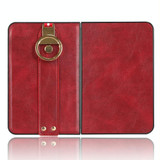 For Microsoft Surface Duo Wristband Leather Back Phone Case(Red)