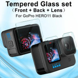 For GoPro HERO11 Black imak Rear Screen + Front Screen + Rear Camera Lens Tempered Glass Film