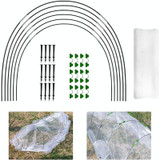 30pcs Without Net Garden Arched Shed Insect Mesh Set Flexible Stretchable Plants Protection Net