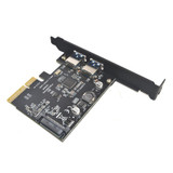 USB3.2 Expansion Card GEN2 Type-A Port ASMedia ASM3142 Transfer 10Gbps(Black)
