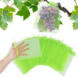 100pcs  Fruit Protection Bag Anti-insect and Anti-bird Net Bag 25 x 35cm(Dark Green)