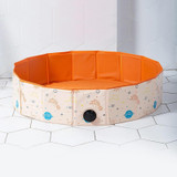 120 x 30cm Children Foldable No Need Inflate Bathing Tub Playing House Game Sand Ball Pool(Orange)