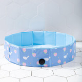 120 x 30cm Children Foldable No Need Inflate Bathing Tub Playing House Game Sand Ball Pool(Blue)