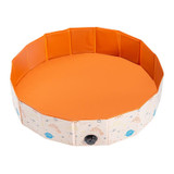 80 x 20cm Children Foldable No Need Inflate Bathing Tub Playing House Game Sand Ball Pool(Orange)