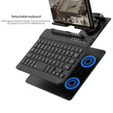 For Google Pixel Fold GKK Folding Bluetooth Keyboard Holder with Pen + Holder + Keyboard + Mouse(Black)