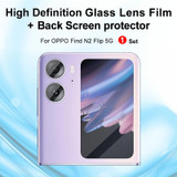 For OPPO Find N2 Flip 5G 1 Sets imak Tempered Glass Rear Camera Protection Ring + Glass Rear Screen Sticker