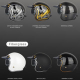 SOMAN Motorcycle Four Seasons Carbon Fiber Half Helmet, Color: FRP Pearl White(M)