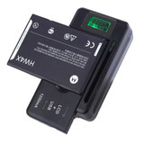 SS-5 Universal Cell Phone Battery Charger With USB Output & LCD Display, US Plug(Black)