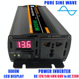 8000W 24V to 220V High Power Car Pure Sine Wave Inverter Power Converter