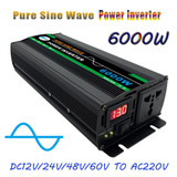 6000W 60V to 220V High Power Car Pure Sine Wave Inverter Power Converter