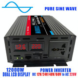 12000W 48V to 220V High Power Car Pure Sine Wave Inverter Power Converter
