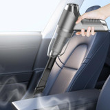 SUITU ST-6671 Wireless Car Vacuum Cleaner Small Handheld Blowing and Suction Dual Use, Style: Brushless Silver Gray