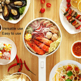 Mechanical Model Double Layer Electric Boiling Pot Household Multifunctional Small Electric Cooker(US Plug)