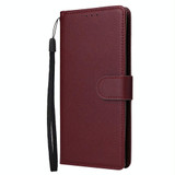 For OPPO A96 5G / Reno7 Z / Reno8 Z Multifunctional 3 Card Slots Leather Phone Case(Wine Red)