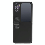 For OPPO Find N2 Flip NILLKIN Skin Feel Liquid Silicone Phone Case With Finger Strap(Black)