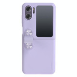 For OPPO Find N2 FlipNILLKIN Skin Feel Liquid Silicone Phone Case With Finger Strap(Purple)