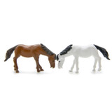 6pcs Horse Figure DIY Micro-landscape Landscaping Doll Desktop Decoration Ornaments(Coffee)