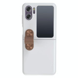 For OPPO Find N2 Flip  NILLKIN Skin Feel Liquid Silicone Phone Case With Finger Strap(White)