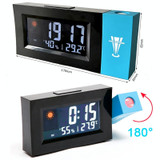 8290 Electronic Colour Screen Weather Clock Weather Forecast Projection Clock Rotatable Digital Clock With USB Cable