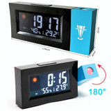 8290 Electronic Colour Screen Weather Clock Weather Forecast Projection Clock Rotatable Digital Clock Without USB Cable