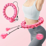 Smart Thin Waist Ring Women Will Not Fall Off Detachable Abdominal Ring Fitness Equipment, Size: 18 Knots(Coral Pink)