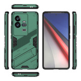 For vivo iQOO 11 Pro 5G Punk Armor 2 in 1 PC + TPU Shockproof Phone Case with Invisible Holder(Green)