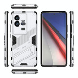 For vivo iQOO 11 Pro 5G Punk Armor 2 in 1 PC + TPU Shockproof Phone Case with Invisible Holder(White)