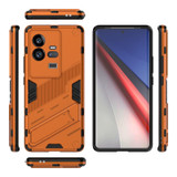 For vivo iQOO 11 Pro 5G Punk Armor 2 in 1 PC + TPU Shockproof Phone Case with Invisible Holder(Orange)