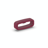 22mm 10pcs Universal Watch Band Fixed Silicone Ring Safety Buckle(Wine Red)