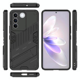 For vivo S16e 5G Punk Armor 2 in 1 PC + TPU Shockproof Phone Case with Invisible Holder(Black)