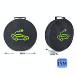 Car Charging Cable Storage Bag Carry Bag For Electric Vehicle Charger Plugs,Spec: Round  With Logo