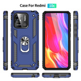 For Xiaomi Redmi 12C / 11A Shockproof TPU + PC Phone Case with Holder(Blue)