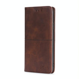 For vivo S16e / V27e Cow Texture Magnetic Horizontal Flip Leather Phone Case(Dark Brown)