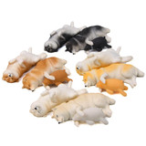 Cute Kawaii Sleeping Pet Figurine Collection Decoration Fridge Magnet Black Side Lying  Shiba  Inu