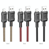 hoco X94 Leader 2.4A USB to 8 Pin Charging Data Dable, Length:1m(Red)