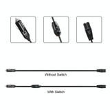 12V/24V Car Refrigerator Cable B Suffix Cigarette Lighter Plug Power Cord, Length: 2m Without Switch