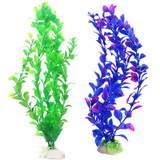 10pcs 25cm Fish Tank Simulation Water Plants Plastic Aquarium Fish Tank Decoration Fake Water Plants(Purple)