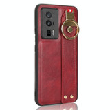 For Xiaomi Redmi K60 / K60 Pro Wristband Leather Back Phone Case(Red)