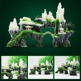 Stone Fish Tank Landscape Simulation Resin Aquarium Decorative Ornament, Style: Three-legged Rockery