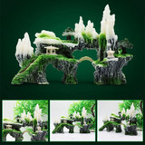 Stone Fish Tank Landscape Simulation Resin Aquarium Decorative Ornament, Style: Shenyan Mountain