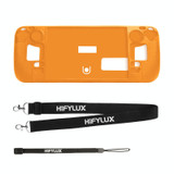 For Steam Deck Hifylux ST-PF14 Game Console Silicone Case Anti-scratch Non-slip Handheld Case Lanyard(Orange)