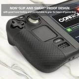 For Steam Deck Hifylux ST-PF14 Game Console Silicone Case Anti-scratch Non-slip Handheld Case Lanyard(Orange)