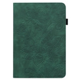 For Xiaomi Pad 6 Lace Flower Embossing Pattern Leather Tablet Case(Green)