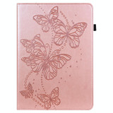 For Xiaomi Pad 6 Embossed Butterfly Pattern Leather Tablet Case(Pink)