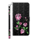For Xiaomi 13 Lite 3D Painted Pattern Leather Phone Case(Rose)