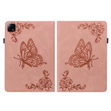 For Xiaomi Pad 6 / Pad 6 Pro Butterfly Flower Embossed Leather Tablet Case(Rose Gold)