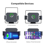 For Samsung Galaxy Z Fold4 / 3 S7 Dual Coil Car Phone Holder Wireless Charger